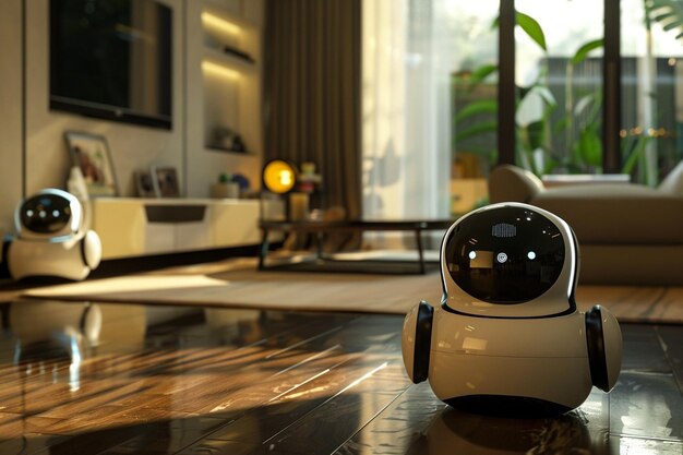 Robotic assistants in a futuristic household ar generative ai