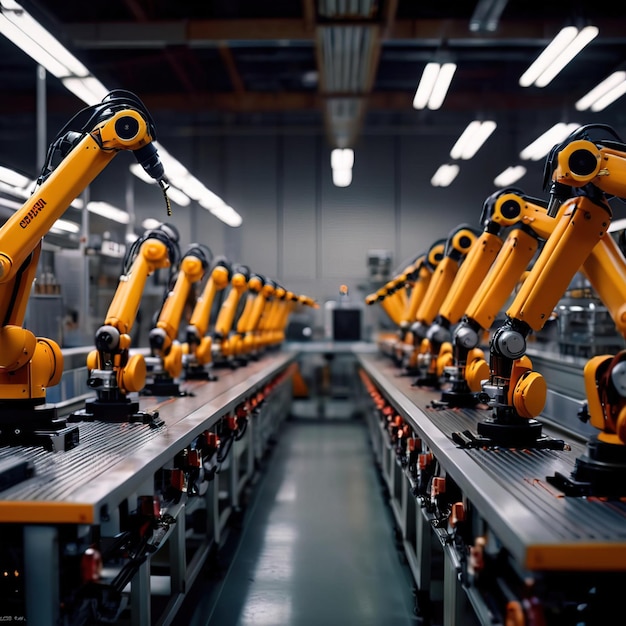 Robotic automatic servo arms for automated assembly line in factory