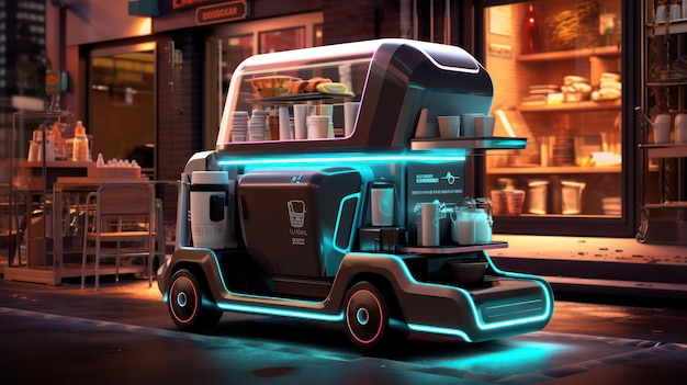 Robotic Baristas' Neon Elixir Urban Coffee Infusion