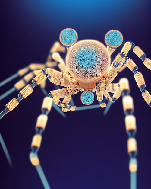 Robotic biomechanics spider photography