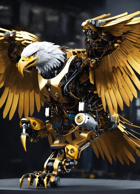 Photo robotic bird of pray