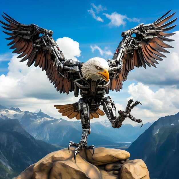 Photo robotic eagle
