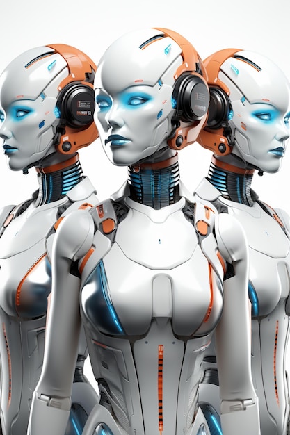 robotic female HD 8K wallpaper Stock Photographic Image