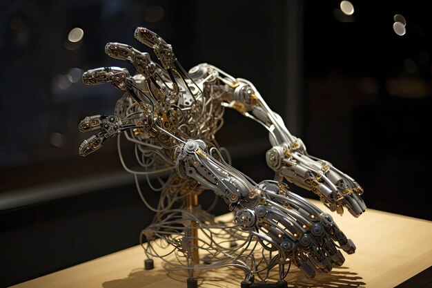Robotic hand featuring multiple responsive and delicate fingers performing intricate