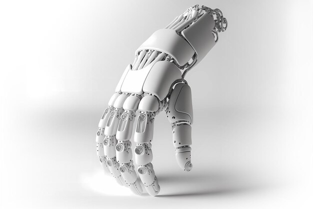 Robotic hand on white background Generative ai design Circuit Diagram