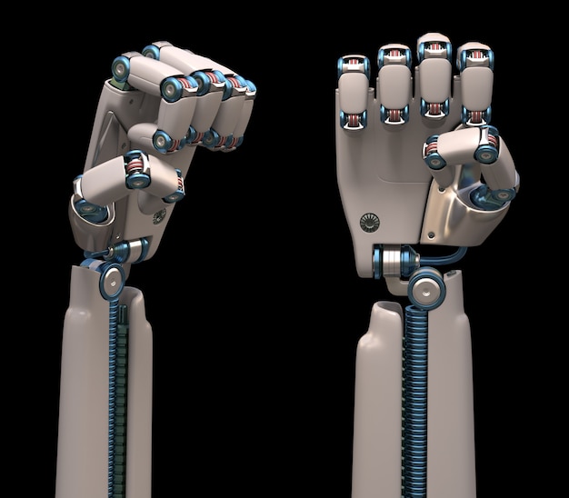 Photo robotic hands