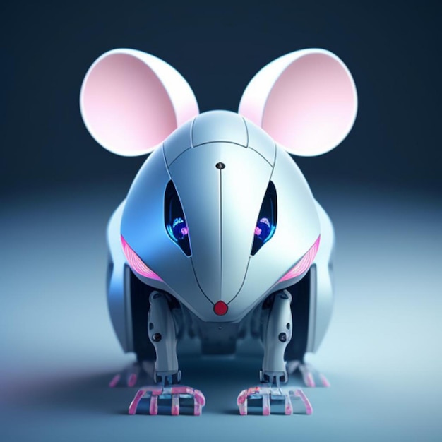 Photo robotic mouse isolated object