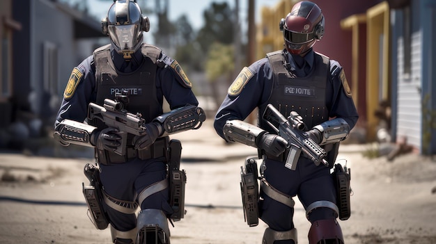 Photo robotic peacekeepers advanced communication in hostage scenarios