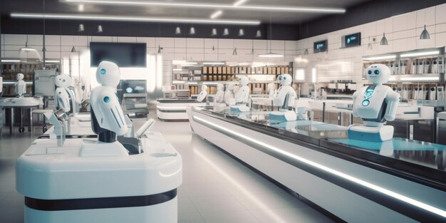 Foto robotic retail en diensten