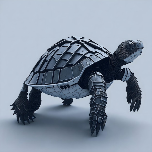 Robotic turtle 3d design background wallpaper