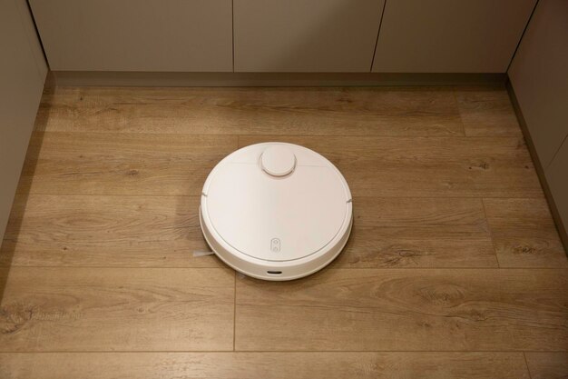 robotic vacuum cleaner on laminate