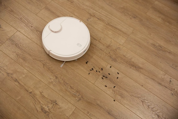 Robotic Vacuum Cleaner On Laminate