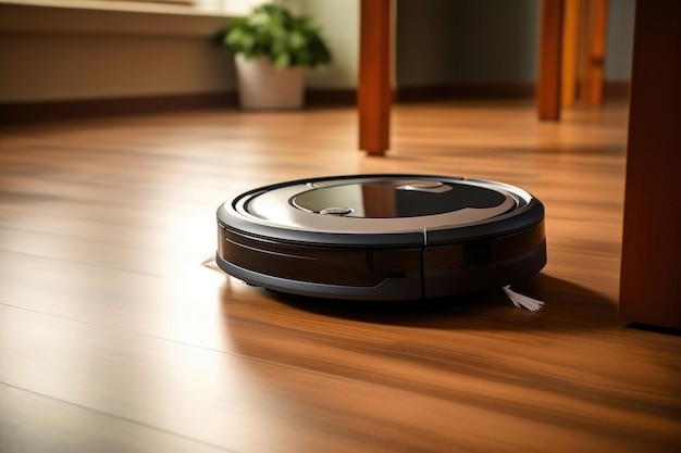 Robotic Vacuum on Smooth Wood Surface