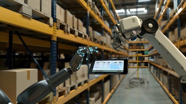 Photo robotic warehouse automation and digital oversight for ecommerce order fulfillment