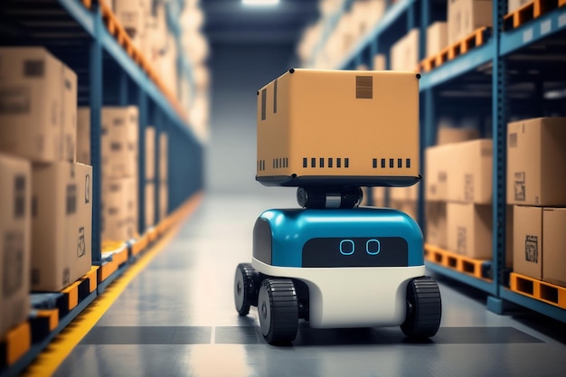 Robotic Warehouse Monitoring en Inventory Control System AI gegenereerd