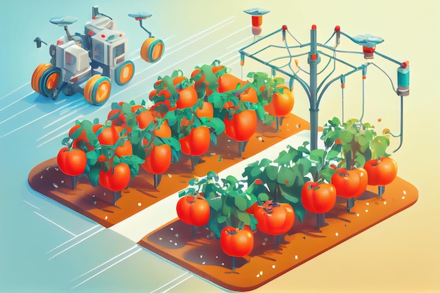 Robotic Watering Farm Plant Automatische irrigatie