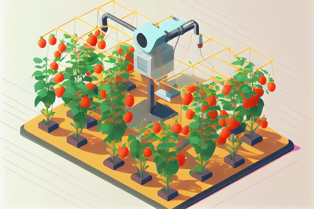 Robotic Watering Farm Plant Automatische irrigatie