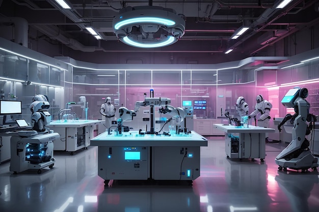 Robotics and Automation Futuristic Science Lab