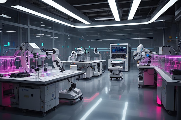 Robotics and Automation Futuristic Science Lab