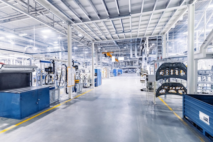 Photo robots in a car plant
