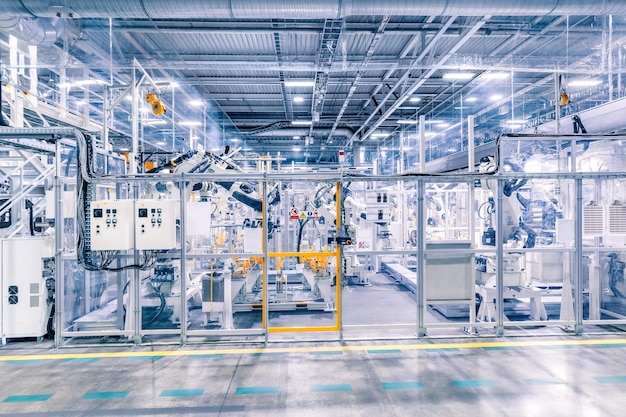 Photo robots in a car plant