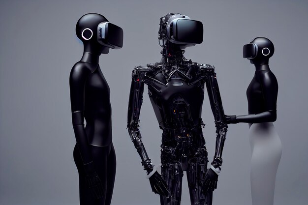 Robots Futuristic interpretation Future 2025 Generation of robots Virtual reality