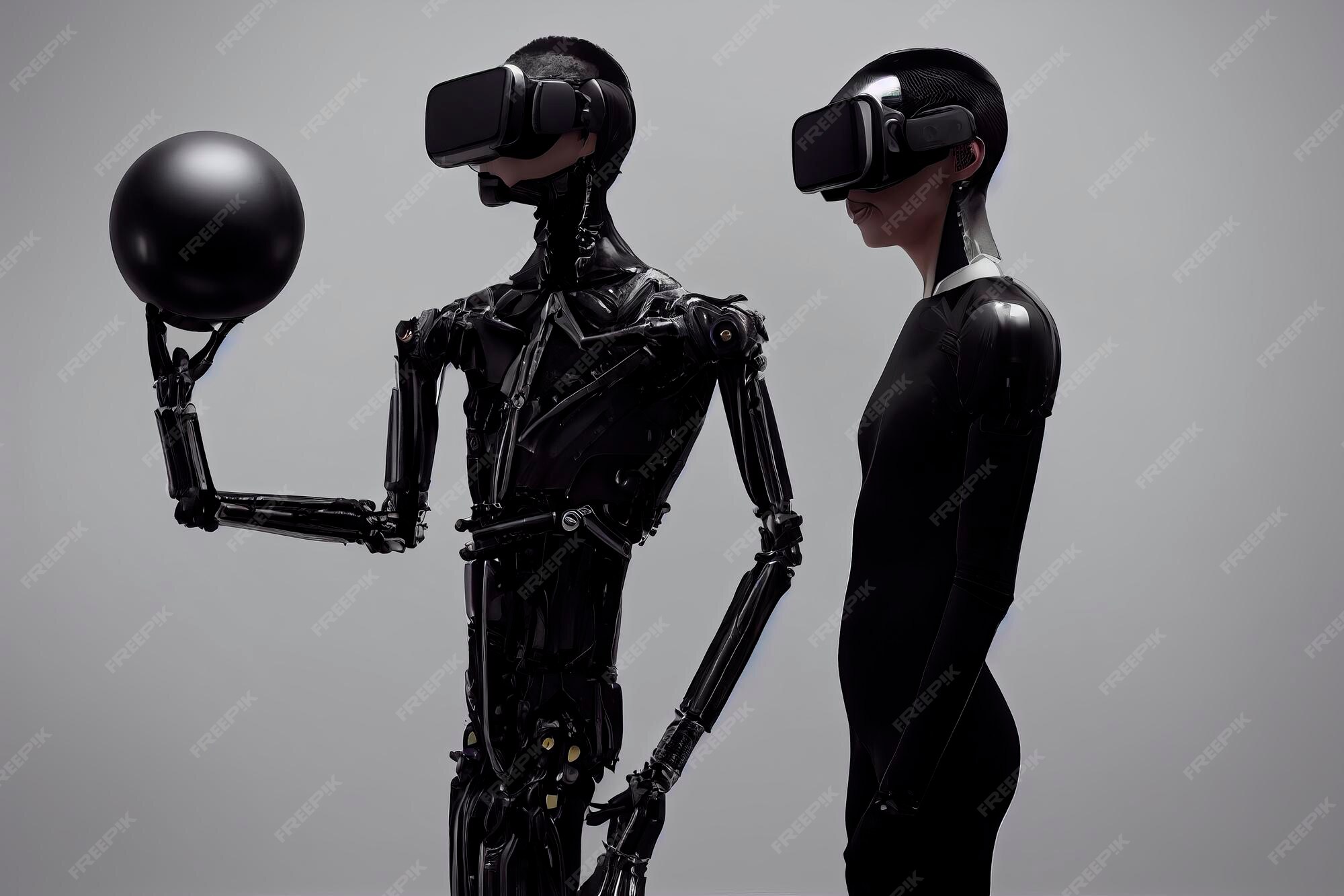 Premium AI Image Robots Futuristic interpretation Future 2025