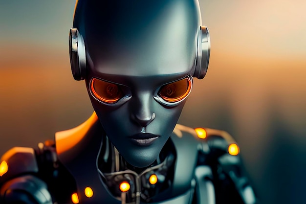 Robots Futuristische interpretatie Toekomst 2025 Illustratie
