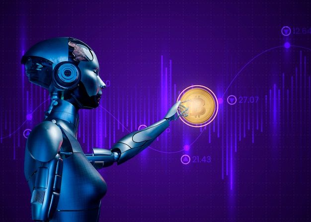 robots generating money collage