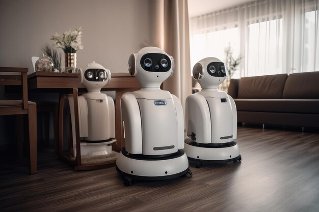 Robots helpen bij het verzorgen van ouderen in een bejaardentehuis