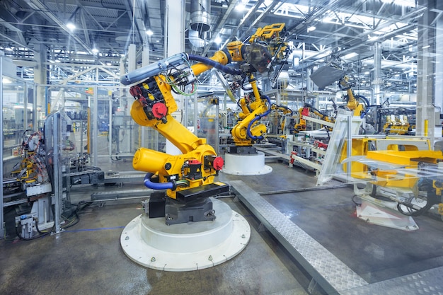 Robots in een autofabriek