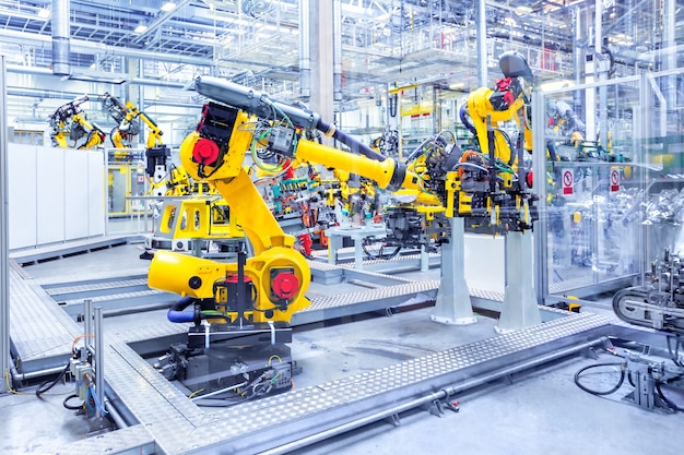 Robots in een autofabriek