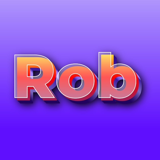 RobText effect JPG gradient purple background card photo