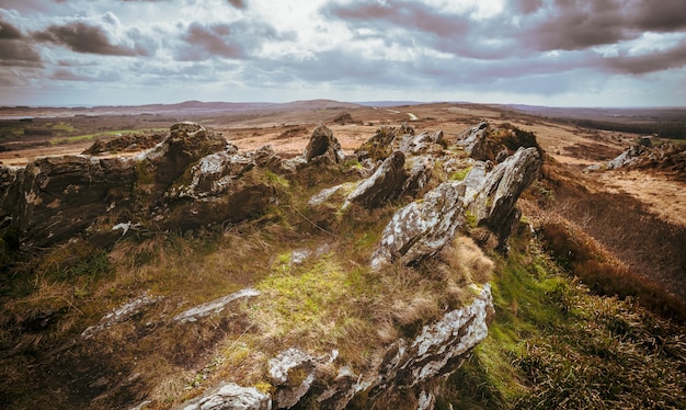 Roc'h Trevezel, een van de bergen in het Finistère National Park in Bretagne, Frankrijk