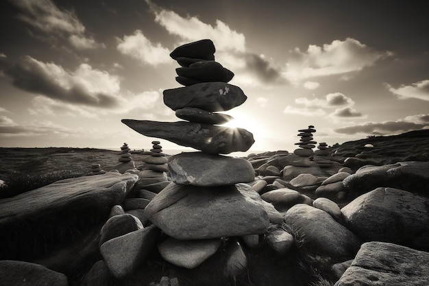 Photo rock balancing picture artwork