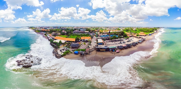 Rock on Batu Balong beach the world famous surf hot spot on Bali