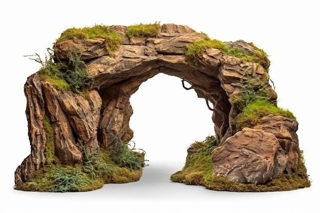 A rock bridge with a natural rock formation.