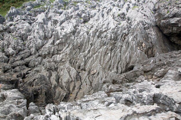 Cobijeru 해변, Austurias, 스페인의 바위