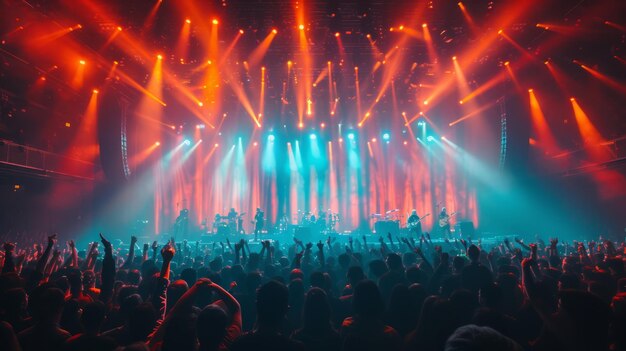 rock concert with many attendees