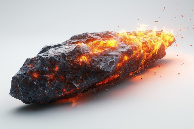 Rock Erupting Flames