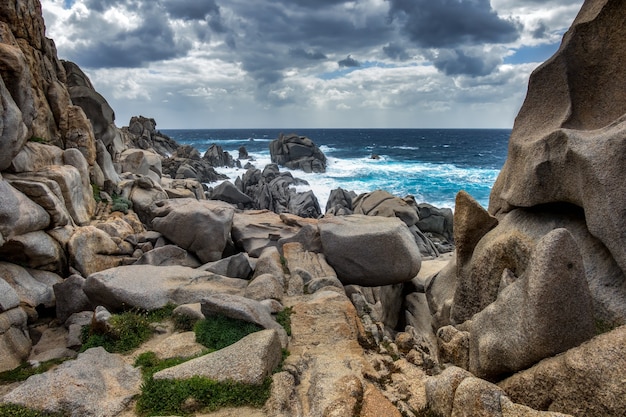 Capo Testa Sardinia의 암석층