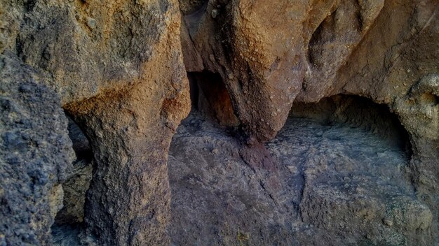 Photo rock formation in cave