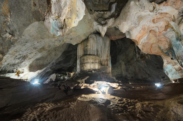 Rock formation in cave