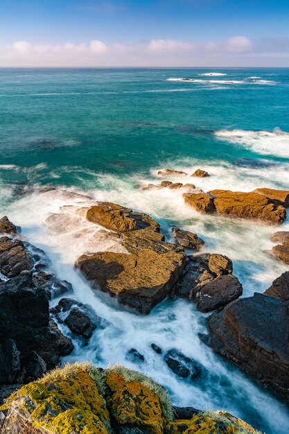 Rock formation in coastline lizard uk