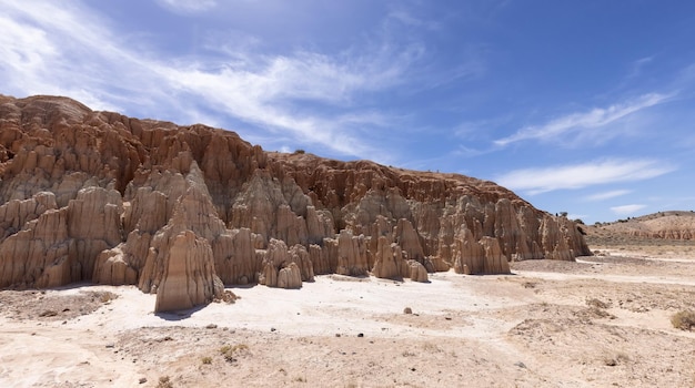 Rock formation in the desert of american nature landscape