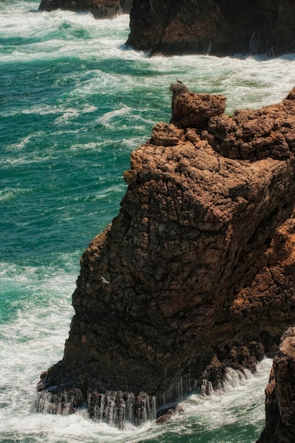 Photo rock formation on sea shore