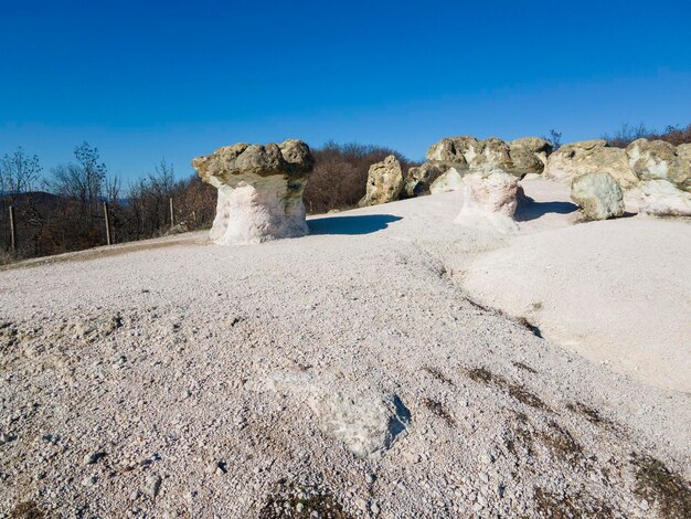 Rock formation The Stone Mushrooms Bulgaria