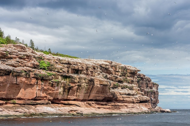 Photo rock formations by sea against sky