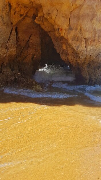 Rock formations by sea