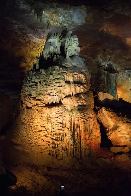 Rock formations in cave